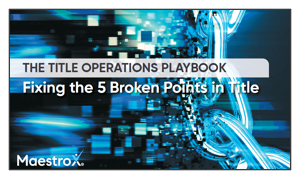 The Title Operations Playbook Cover